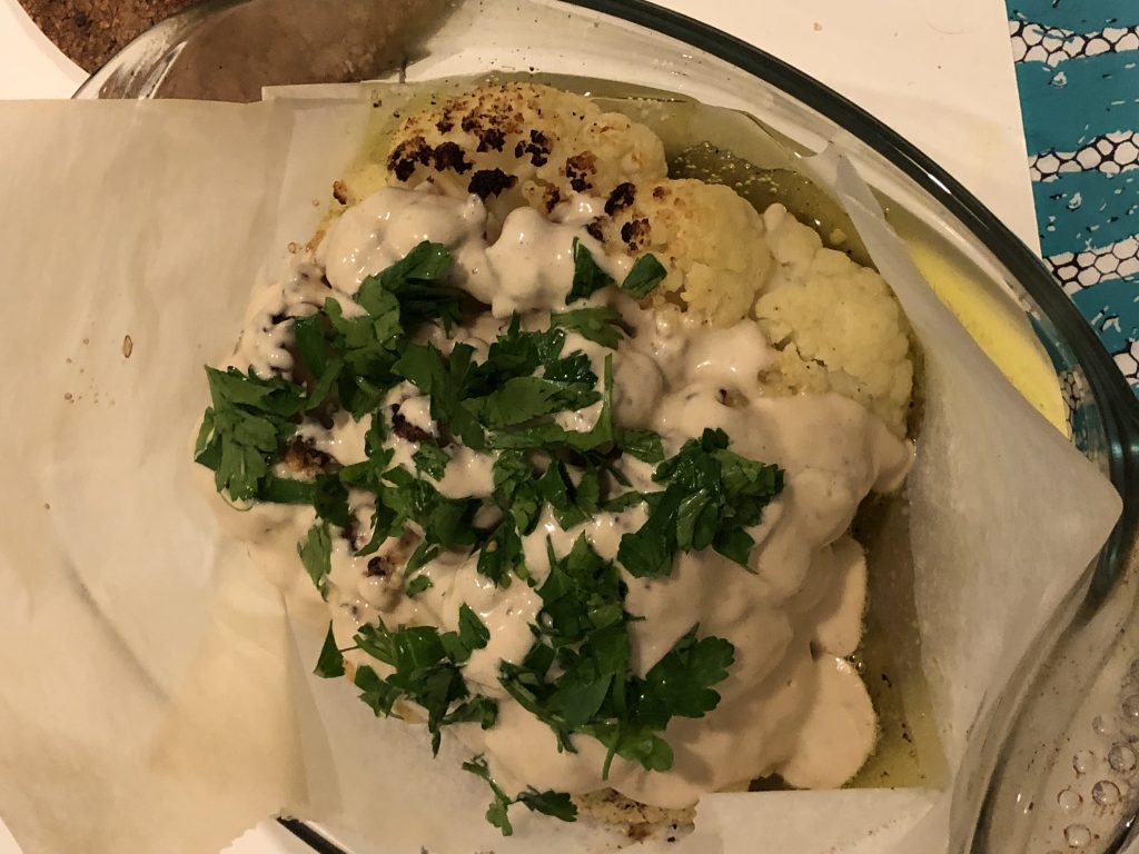 Cauliflower with Anchovies tahini